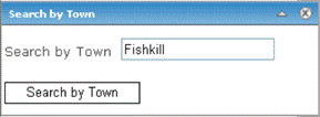 search by town dialog box example